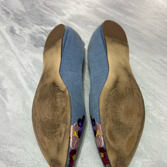 Nine West Women's Floral Embroidered Flats - Blue and Multicolor - Picture 6 of 6